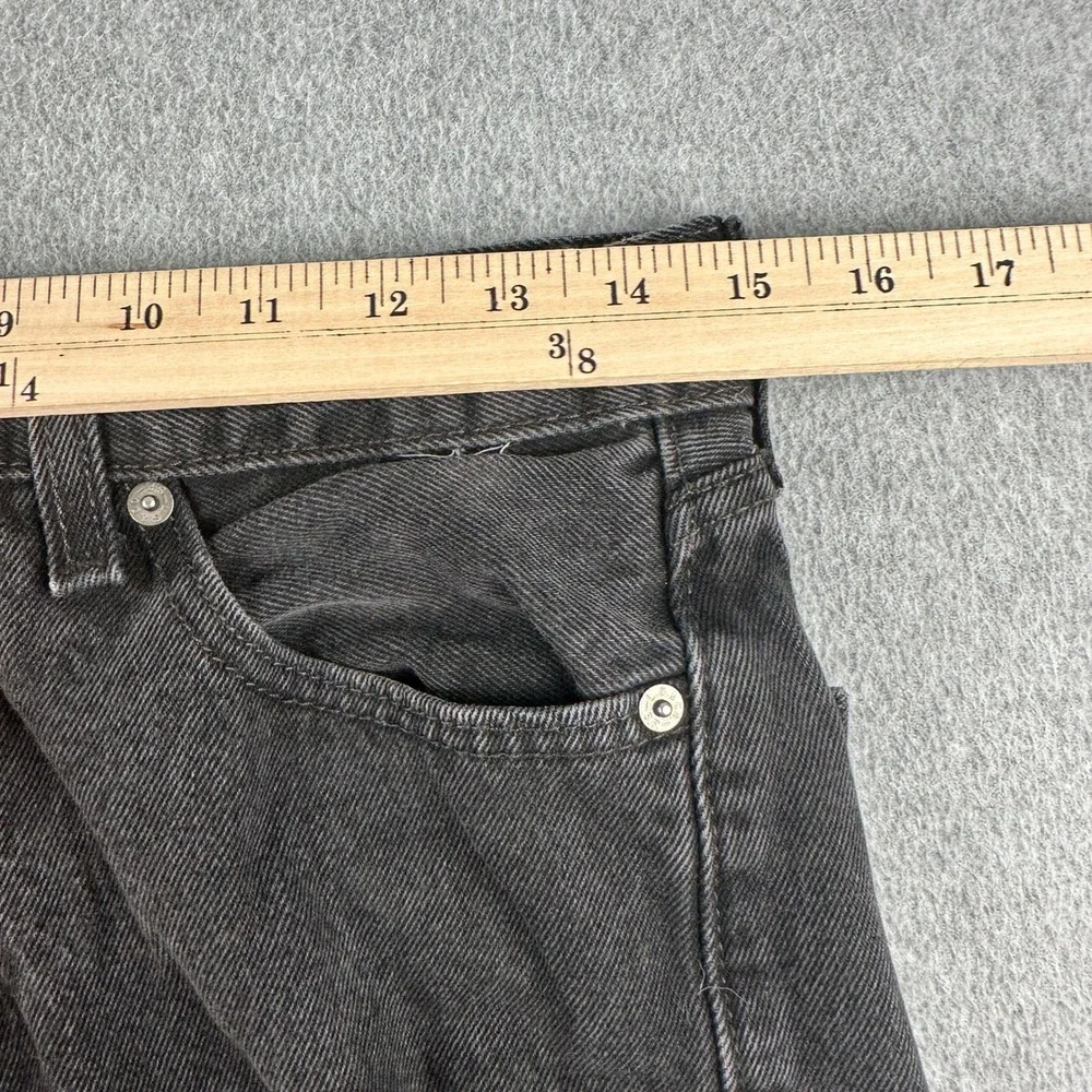 Levi's Jeans Mens 30x30 505 Regular Fit Black Straight Leg Denim
